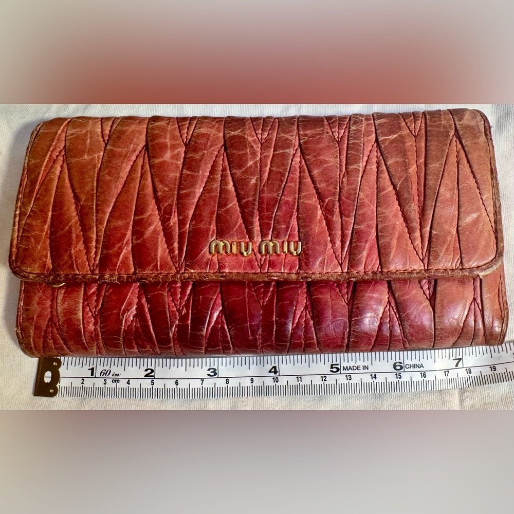 Miu Miu Matelassé Leather Continental Wallet - Picture 10 of 10